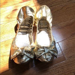 Gold➖Ballerina Flats w/bow➖ Size 12